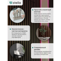 Интерьерная рейка STELLA Милана МДФ, 20x30x2700 мм, Black Edition, упаковка 8 шт. ЦБ-00007614