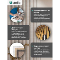 Интерьерная рейка STELLA Милана МДФ, 27x19x2680 мм, Рекесс Чикаго, упаковка 8 шт. ЦБ-00008822