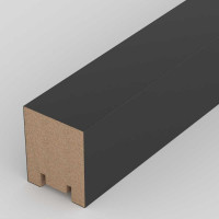 Интерьерная рейка STELLA Ривьера МДФ, 40x30x2700 мм, Black Edition, упаковка 4 шт. ЦБ-00007553