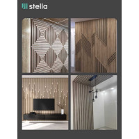 Интерьерная рейка STELLA Милана МДФ, 20x30x2700 мм, Дуб Винтаж, упаковка 8 шт. ЦБ-00007600