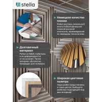 Интерьерная рейка STELLA Милана МДФ, 20x30x2700 мм, Дуб Винтаж, упаковка 8 шт. ЦБ-00007600