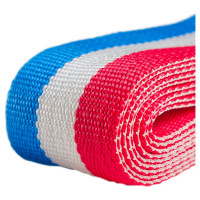 Буксировочный ленточный трос Шнурком 7 т, крюк-крюк ЛБ70x2_7т ЛБ70Л100пп.ткр5