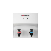 Кулер для воды SONNEN TSE-02WT, настольный, нагрев/охлаждение электронное, 2 крана, белый 455413