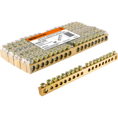 Нулевая N шина TDM ELECTRIC 8х12мм 18/1 (18 групп/крепеж по центру) SQ0801-0053