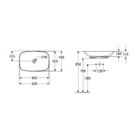 Раковина Villeroy & Boch Loop & Friends 62 4A500001 00279612