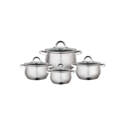Набор посуды Webber BE-620/8 из нержавеющей стали 8 предметов 2.2 л, 3 л, 4 л, 6,6 л 0R-00004911