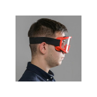 Очки-маска для езды на мототехнике СИМАЛЕНД стекло прозрачное, красные 3734826