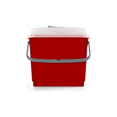 Полипропиленовое ведро с крышкой TTS красное, 4 л, 00003381