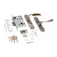 Врезной замок с ручками Аллюр ЗВ 4-103 AB старая бронза 12697