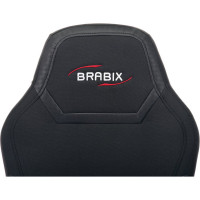 Компьютерное кресло BRABIX Alpha GM-018, ткань/экокожа, черное 532636