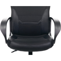 Компьютерное кресло BRABIX Alpha GM-018, ткань/экокожа, черное 532636