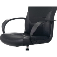 Компьютерное кресло BRABIX Alpha GM-018, ткань/экокожа, черное 532636