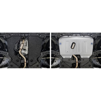 Защита картера + КПП + комплект крепежа Rival для Toyota Highlander 2020- , алюминий 333.9549.1