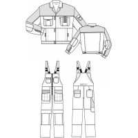 Костюм СОЮЗСПЕЦОДЕЖДА Профессионал-2 василек/черный/лимон, р. 44-46, рост 170-176 2000000019833