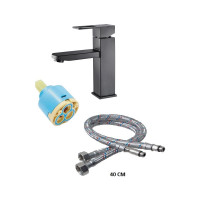 Смеситель для раковины OUTE графит, 169 мм, однорычажный T40201Y