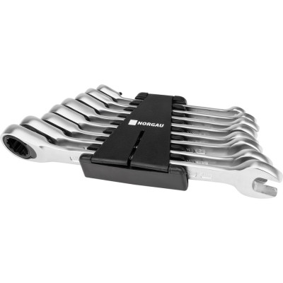 Набор комбинированных ключей с трещоткой NORGAU тип NWS7UR-008 8 шт. 060249908