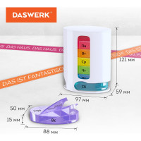 Таблетница-органайзер для лекарств и витаминов DASWERK 7 дней/4 приема, white 630847
