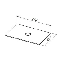 Столешница ALLEN BRAU Reality 1.32022.G-S 70 grey structure 00274549