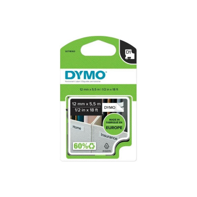 Картридж с полиэст. лентой Dymo S0718060 12 мм, 5,5 м, черный на белой ленте DYMO16959