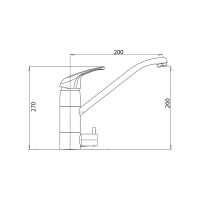 Смеситель для кухни WISENT с подводкой питьевой воды (хром) W4298