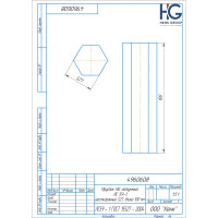Латунный пруток HG ЛС59-1, шестигранный, S27, длина 100 мм 4960608