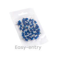 Штыревой втулочный изолированный наконечник EKF PROxima НШвИ 2,5-8, 50 шт. nhvi-2.5-8