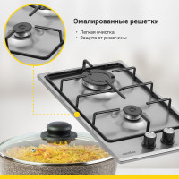 Газовая варочная панель SImfer с автоподжигом, серебристый H30V20M411