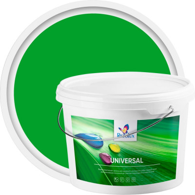 Резиновая краска Резолюкс Universal 14 кг светло-зеленый 6018 2124