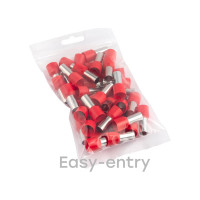 Штыревой втулочный изолированный наконечник EKF НШвИ 35,0-16 50шт PROxima nhvi-35.0-16