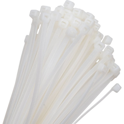 Нейлоновая стяжка хомут ExeGate CV66-150x3.6W нейлон 6.6, 150x3.6 мм, неоткрывающаяся, halogen free, -40...+85C, белая, 100 шт. 292901
