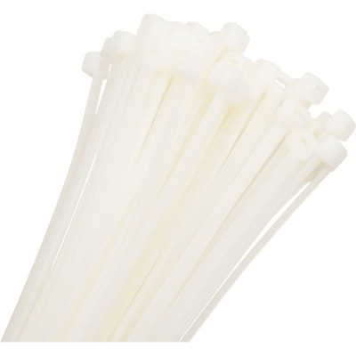 Нейлоновая стяжка хомут ExeGate CV66-250x3.6W нейлон 6.6, 250x3.6 мм, неоткрывающаяся, halogen free, -40...+85C, белая, 100 шт. 253854