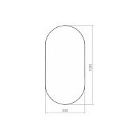 Зеркало Azario Viva 550x1050 мм, сенсорный выключатель, горизонтальное/вертикальное крепление LED-00002549 00078918