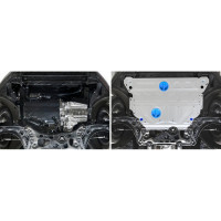 Защита картера и КПП Rival для Skoda Octavia 2013-2017/Octavia 2017-н.в, алюминий 4 мм 333.5114.1