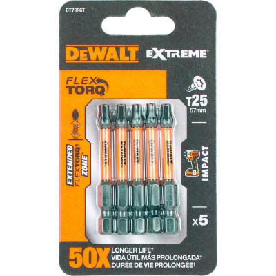 Биты T25х57 мм, 5 шт. DEWALT DT7396T