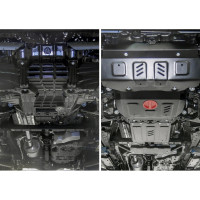 Защита радиатора, картера, КПП и РК для Toyota Fortuner 4WD 2017-, st 2mm АвтоБроня K111.05770.1