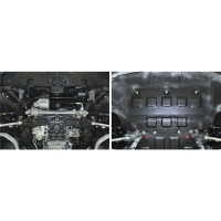 Защита картера ч.1 Hyundai Genesis 4WD 2014-2017/Genesis G80/G90 2016 АвтоБроня st 2mm 111.02353.1
