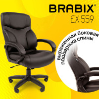 Компьютерное офисное кресло руководителя BRABIX Vector EX-559, с подлокотниками, экокожа премиум 531385