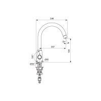 Смеситель для кухонной мойки VIDIMA UNO BA356AA 00000068759