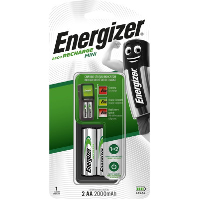 Зарядное устройство Energizer mini + 2 х AA 2000 mAh Pre-Ch E300701300