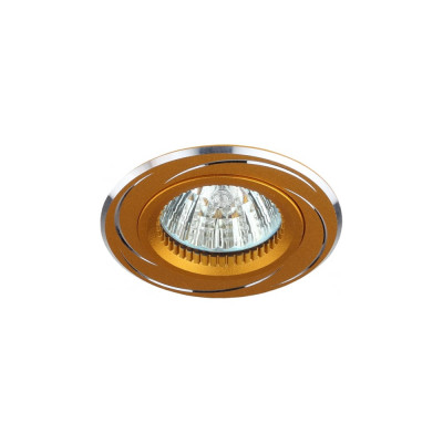 Алюминиевый светильник ЭРА KL34 AL/GD MR16,12V/220V, 50W золото/хром C0043821