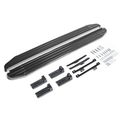 Пороги "Premium" Rival для Volkswagen Tiguan II 2016-2020 2020-н.в., 173 см, 2 шт., алюминий, A173ALP.5802.4