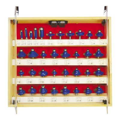 Набор фрез A по дереву (35 шт; хвостовик 8 мм) ДИОЛД 90101026