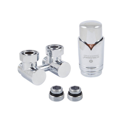 Комплект эксклюзивного узла подключения SCHLOSSER 50 мм 3/4xМ22x1,5 проходной с головкой, хром 601000025