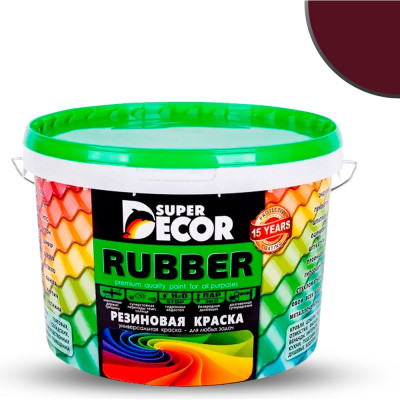 Резиновая краска SUPER DECOR №13 Гранат, 12 кг 4630024701131