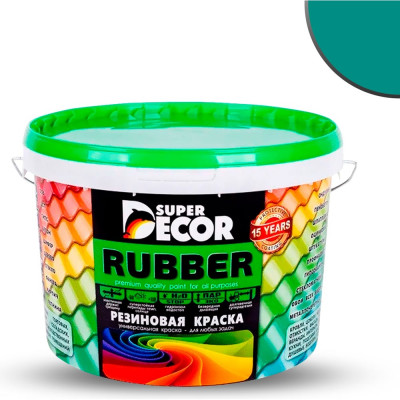Резиновая краска SUPER DECOR №10 Морская волна, 12 кг 4630024700899