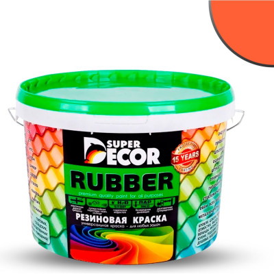 Резиновая краска SUPER DECOR №11 Оранжевое лето, 12 кг 4630024700974