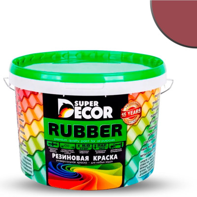 Резиновая краска SUPER DECOR №04 Дикая вишня, 12 кг 4630024700417