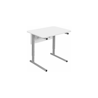 Стол-парта ДЭМИ 1-местный регулируемый Сут.54, 600x500x520-640 мм, рост 2-4, серый каркас, ЛДСП белая 532709
