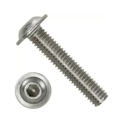 Винт с полукруглой головкой с фланцем и внутренним шестигранником Tech-Krep М8x35 мм, 10.9, 250 шт. 153043