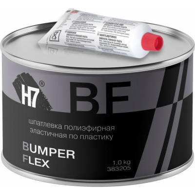 Полиэфирная шпатлевка H7 Bumper Flex эластичная по пластику 1кг 383205